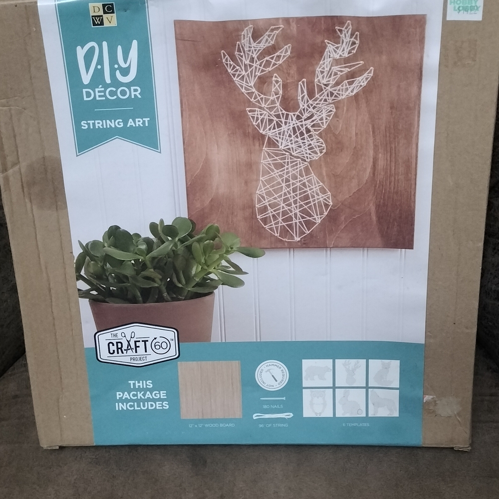 String Art - Brown and White Deer Design